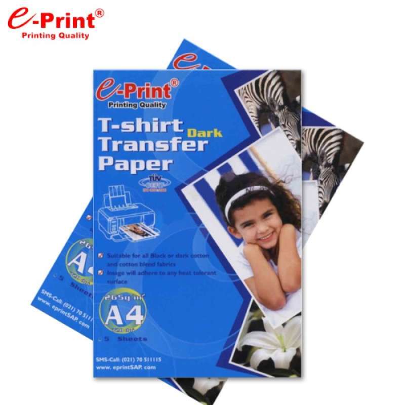 Jual E-print T-shirt Dark Transfer Kertas Foto A4 Paper 265gsm