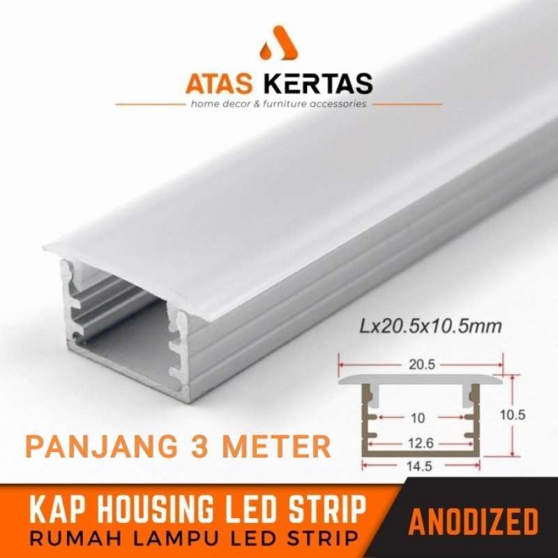 Led shop strip housing