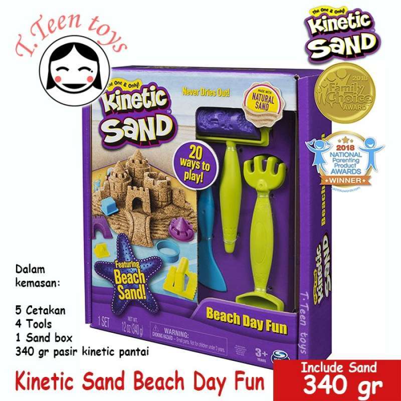 Jual Pasir Kinetik Kinetic Sand Beach Day Fun Playset Mainan Pasir