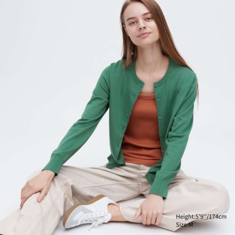Jual Uniqlo Cardigan Proteksi Sinar UV Kerah Bulat 454764 Original