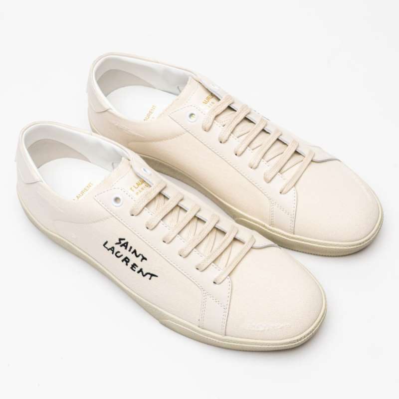 Saint Laurent Court Classic SL/06 Embroidered Sneakers Canvas