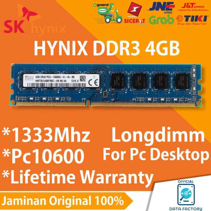 RAM HYNIX LONGDIMM DDR3 4GB PC10600 1333Mhz MEMORY PC NEW GB DDR