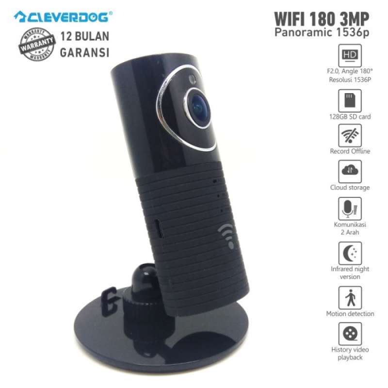 Jual CLEVER DOG Panoramic Smart Security CCTV IP Camera 360