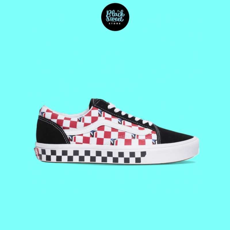 Vans old skool merah sale maroon
