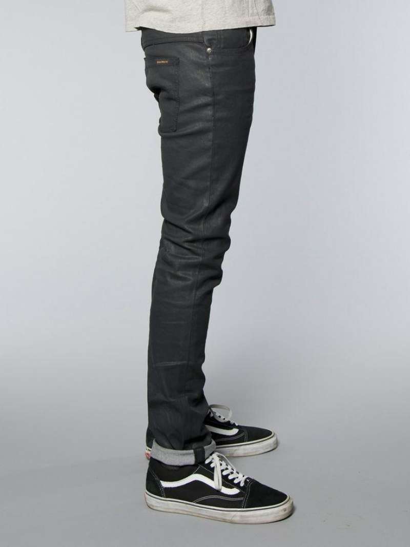 Nudie jeans thin finn dry black coated store