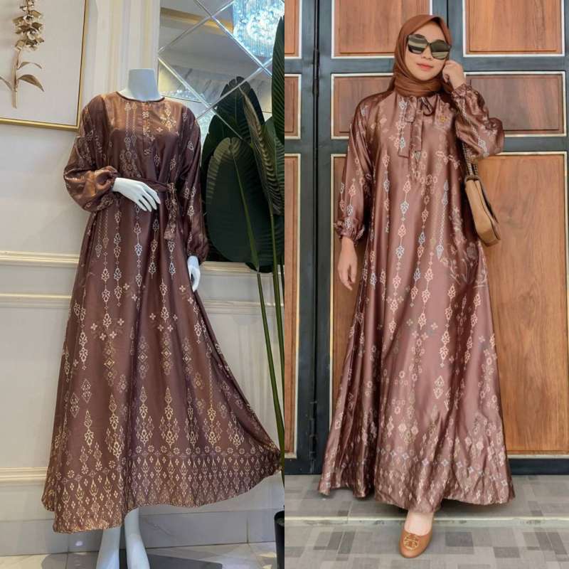 Promo Mayra Dress Gamis Terbaru Diora Silk Dress Wanita Lengan Panjang Ruffle Maxidress Kekinian Ld 110 Cm Diora Coklat Tua Diskon 53 Di Seller Lovalotta.id Cipedak Kota Jakarta Selatan Blibli