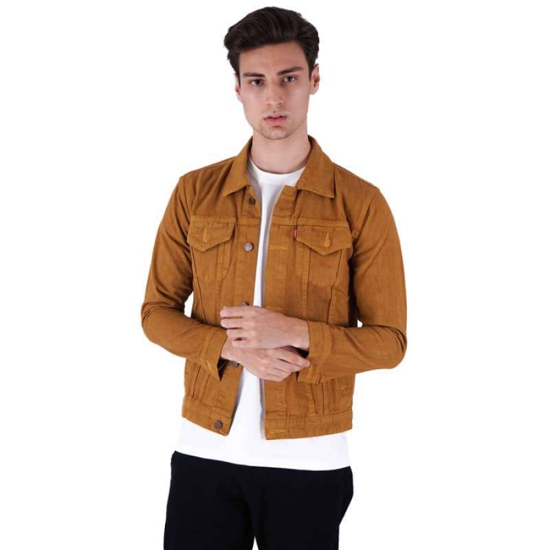 Jaket jeans mustard on sale