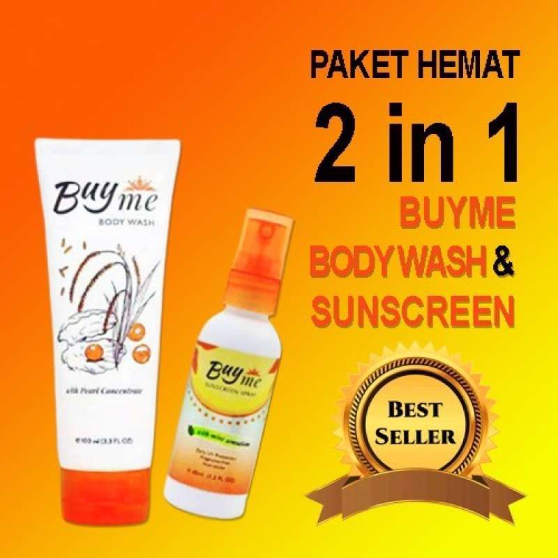 Jual Buy Me 2in 1 Body Wash and Whitening Sunscreen Spray di
