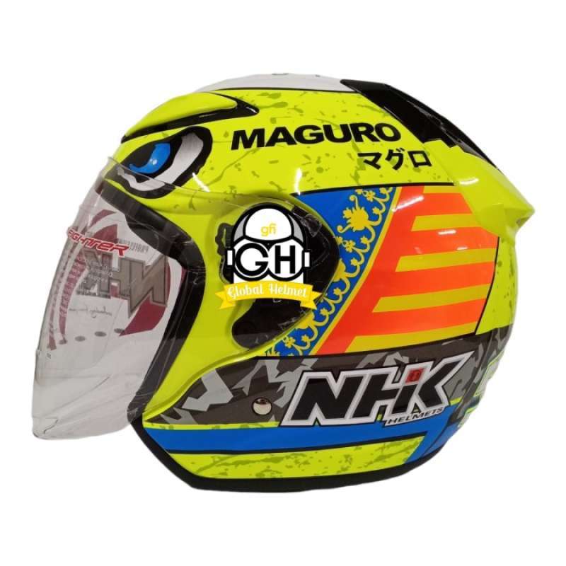 Promo Helm Nhk Half Face R6 Gp Edition Sergio 2 Yellow Flo Diskon