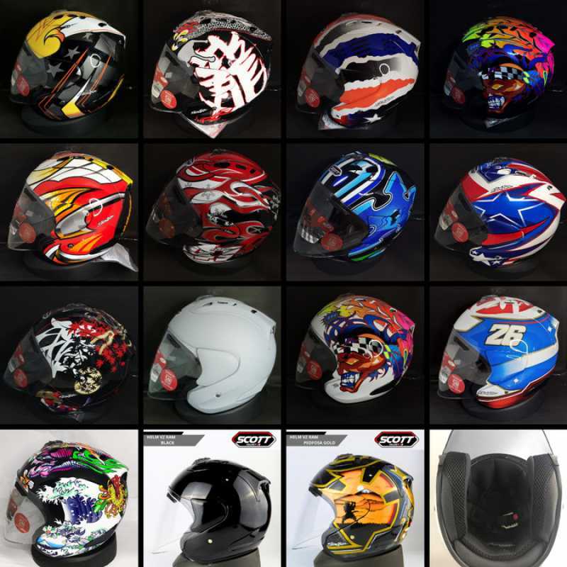 Promo Helm Scott Ram 4 Tsr Helm Half Face Diskon 23 Di Seller