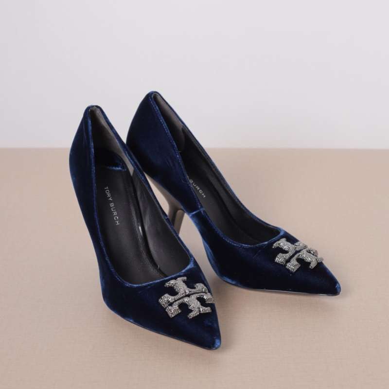 Tory burch navy pumps on sale