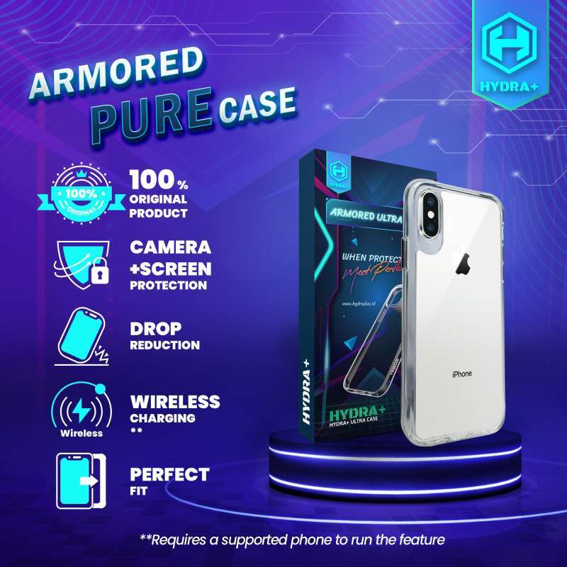 HYDRA+ iPhone X XS Armored Clear Case Casing Hardcase