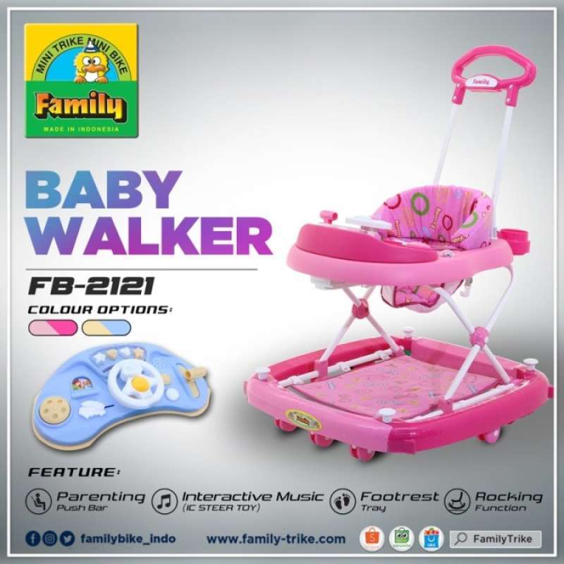 Baby walker shop family pink