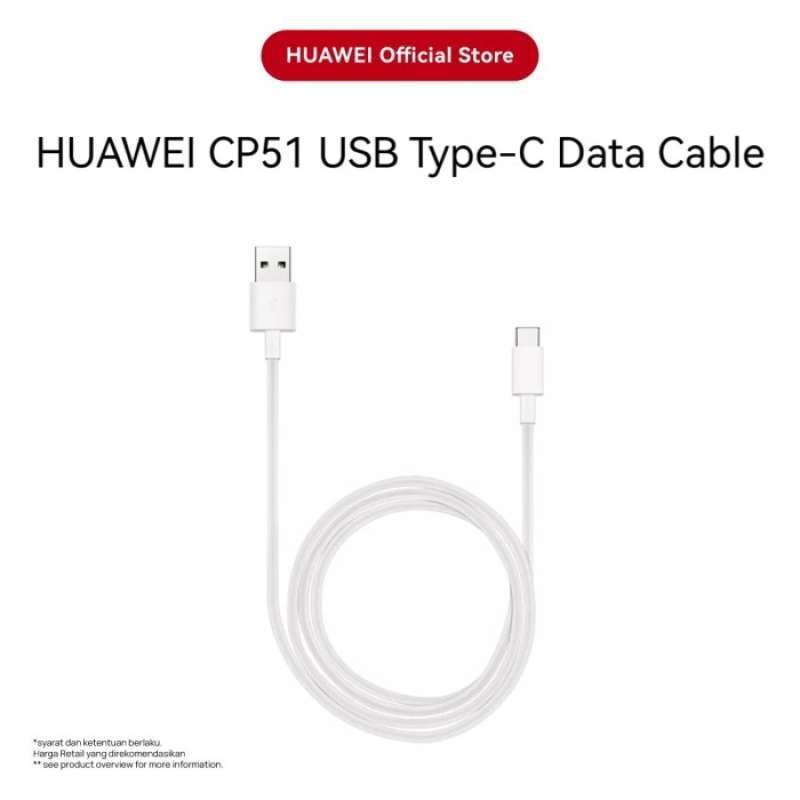 Huawei Data Cable 3A USB-A to USB-C White –