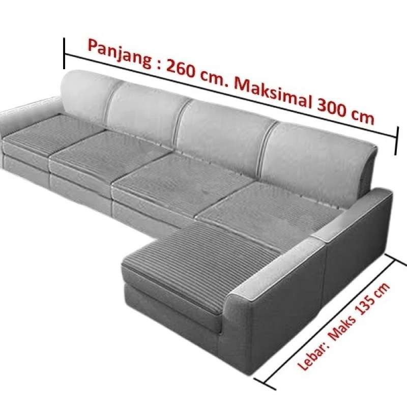 Ukuran sofa sale l