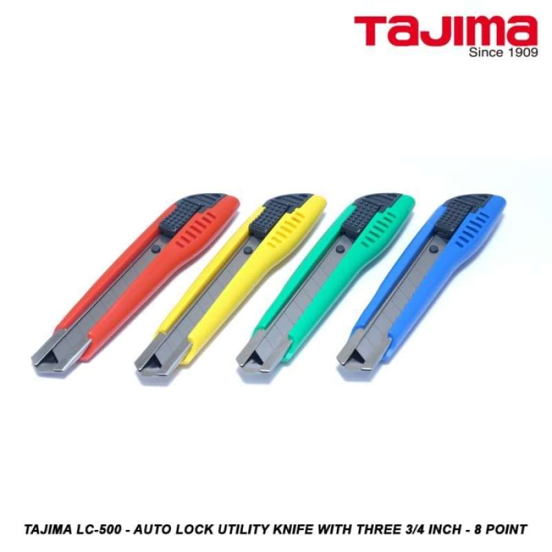 Tajima Auto Lock Utility Knife with Three 3/4 In. 8 Point ENDURA