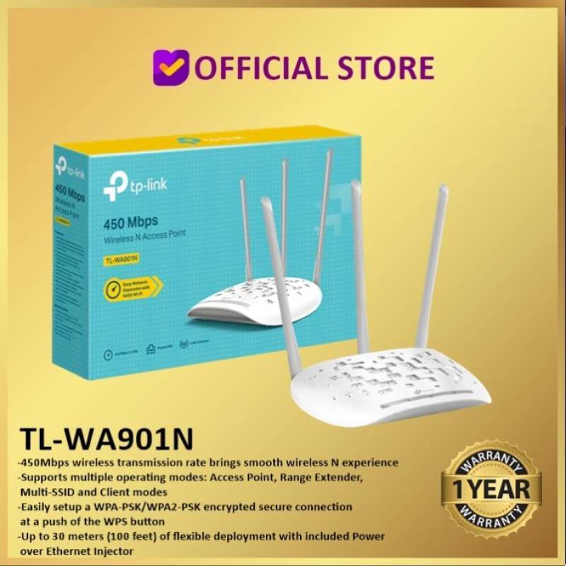 TP-LINK TL-WA901N wireless access point 450 Mbit/s White Power over Ethernet  (PoE)