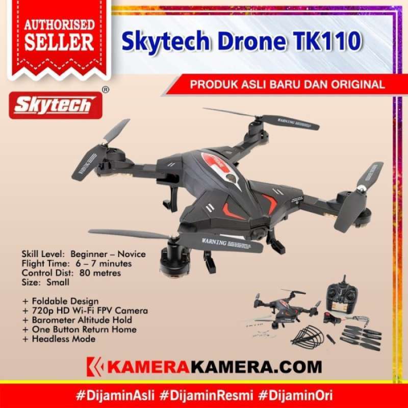 Skytech TK110 WIFI FPV Lipat RC Quadcopter 720 P HD Kamera RTF merah