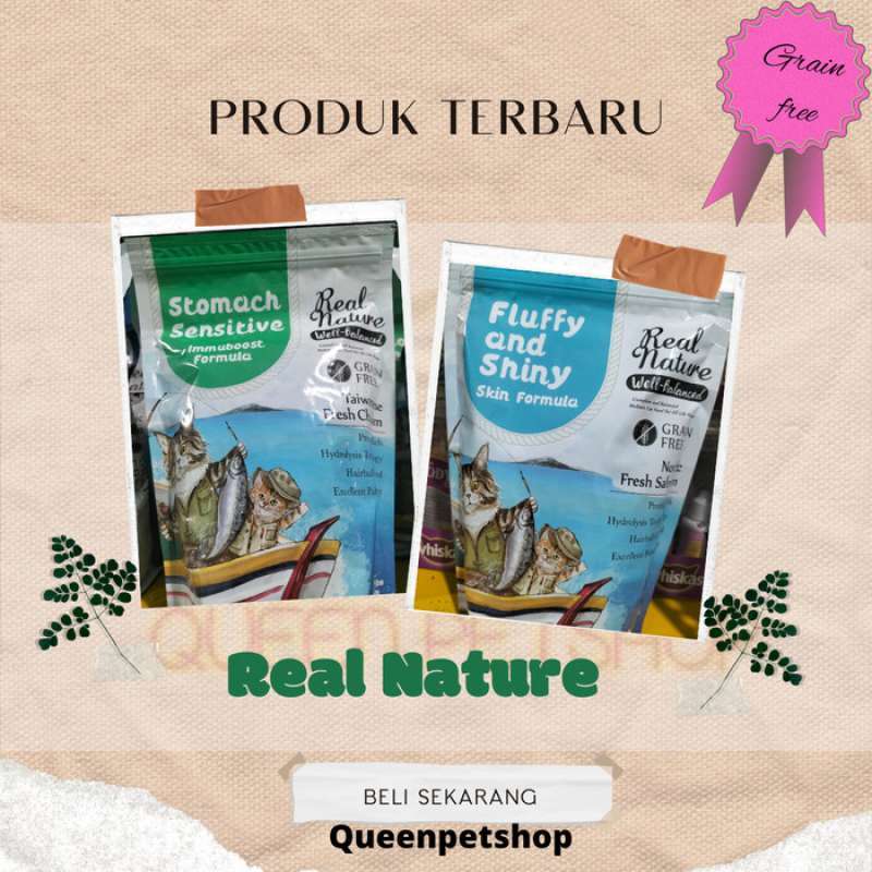 Makanan Kucing grain free REAL NATURE REAL NATURE cat food 2kg