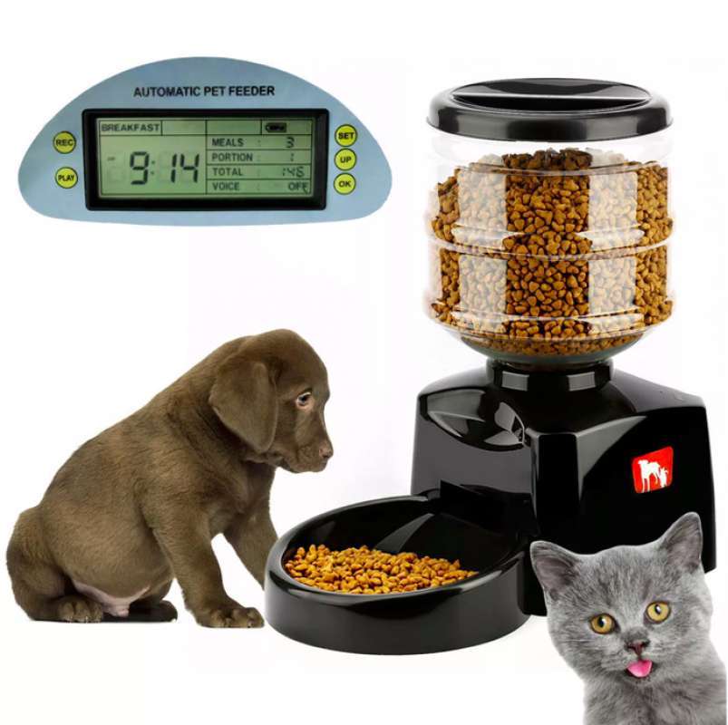 Promo 5.5L Automatic Programmable Dog Cat Pet Feeder Timer Food