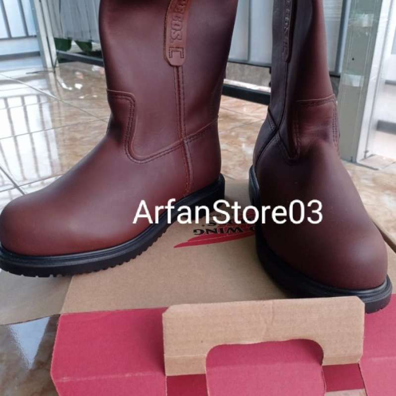 Sepatu safety red wing pecos store