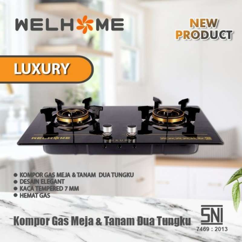 Promo Kompor Gas 2 Tungku Winn Gas W888 / Kompor Gas Tanam Kaca