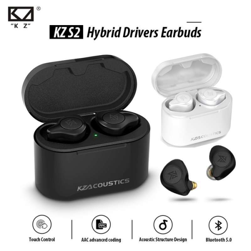 Jual KZ S2 Knowledge Zenith Hybrid TWS Headset Bluetooth with
