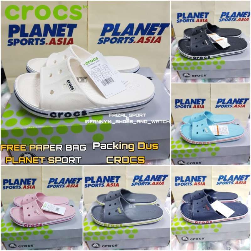 Jual Sandal Crocs Original Baya Band Slide 37 Putih di Seller