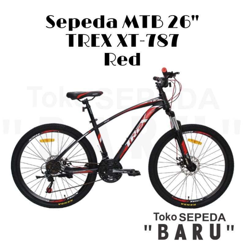 Jual TB Sepeda MTB Gunung TREX XT 787 Ukuran 24 26 27.5 Inch