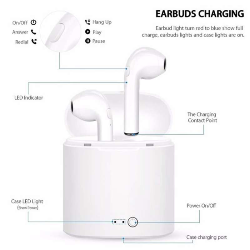 Cara ngecas airpods i7s discount tws