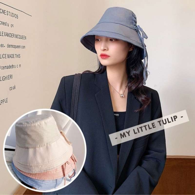 Promo Topi Bucket Simple Cantik Topi Wanita Ringan Topi Import