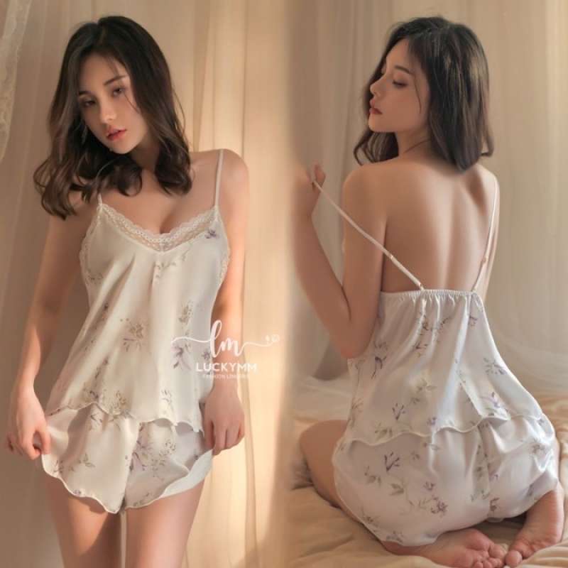 Promo Sleepwear Lingerie pajamas silk baju tidur piyama wanita 165