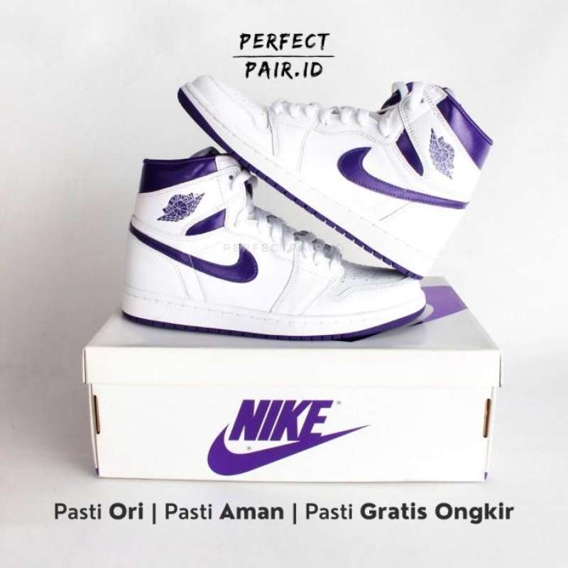 Jual Air Jordan High Court Purple Women 100% Original Bnib Di