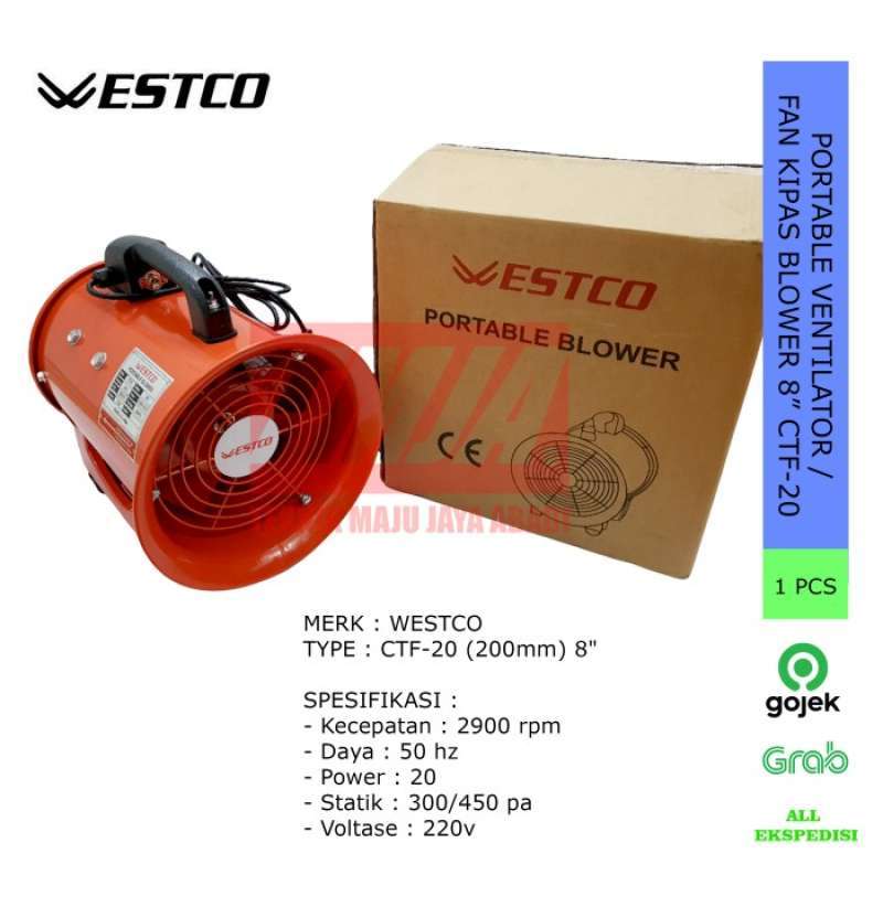Promo WESTCO Portable Ventilator / Fan Kipas Blower 8 CTF-20 Diskon 23% di  Seller Berkah Mulia Store - Duren Tiga, Kota Jakarta Selatan | Blibli