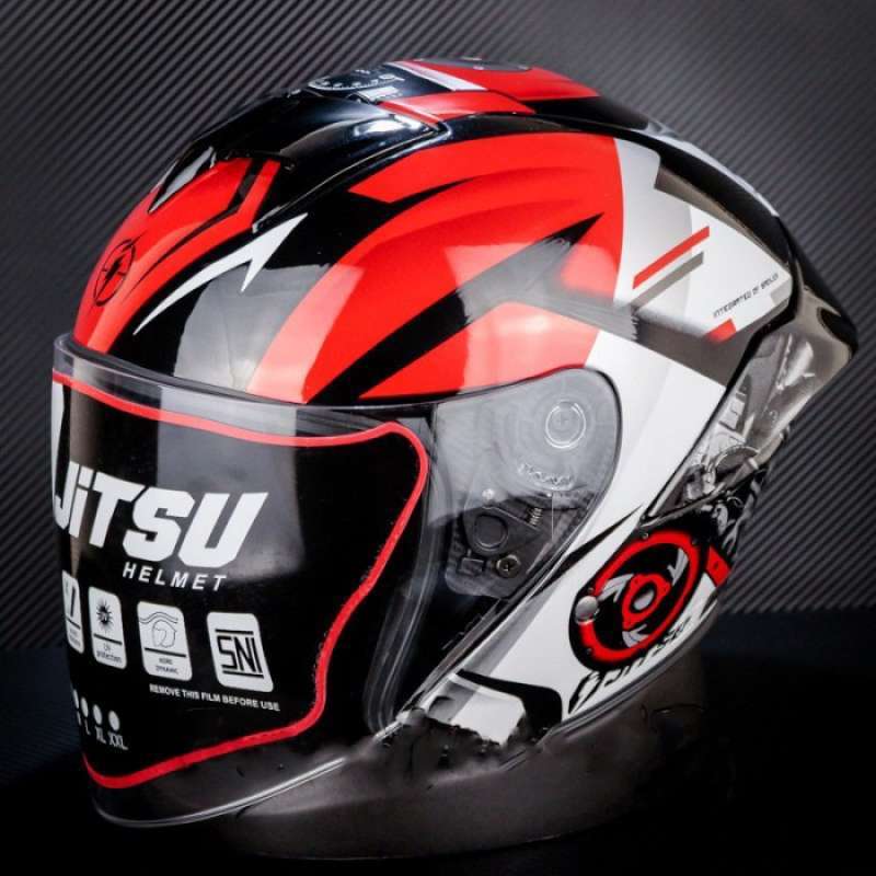 Helm half hot sale face bagus
