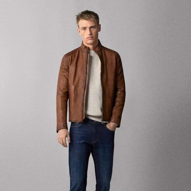 Jaket kulit outlet massimo dutti