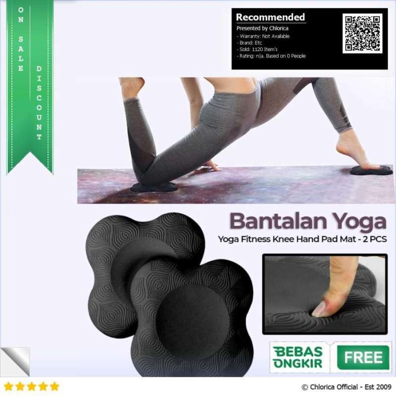 LOOZYKIT Pad Kaki Tangan Yoga Fitness Knee Wrist Hand Mat 2 PCS G2