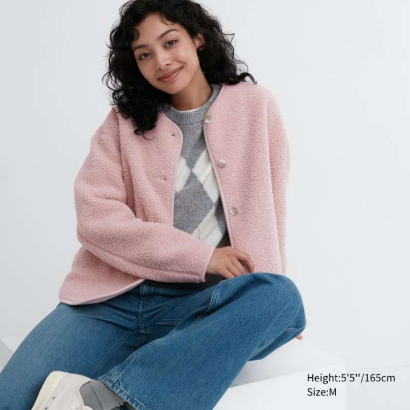 Fleece cardigan uniqlo top