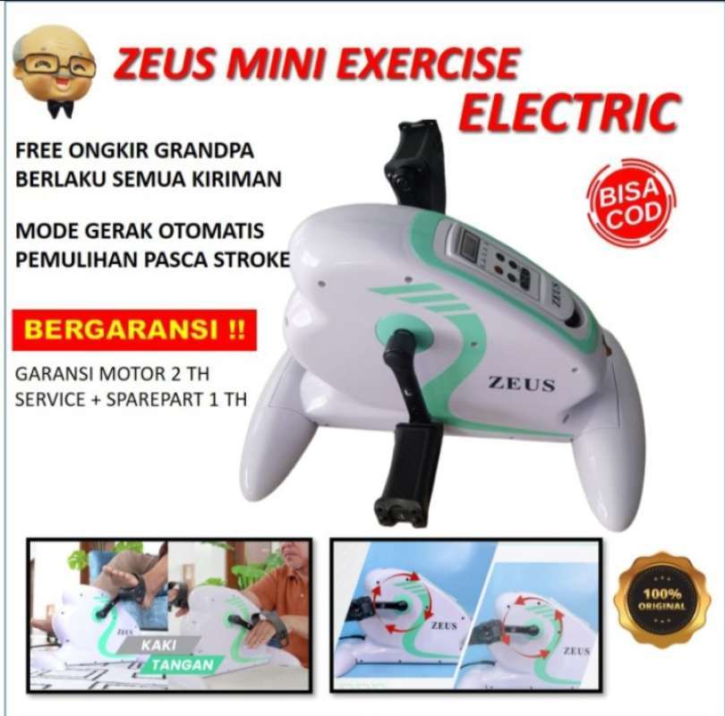 Promo Zeus Mini Exercise Electric Bike Sepeda Statis Elektrik