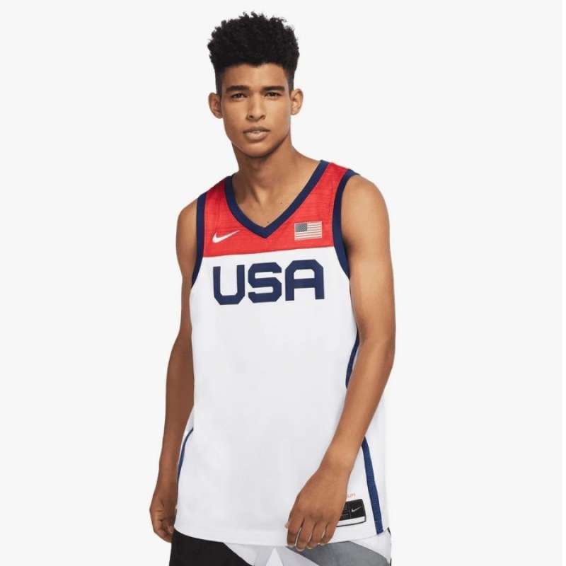CQ0147 100 Mens Nike Limited Road USA Team Basketball Jersey