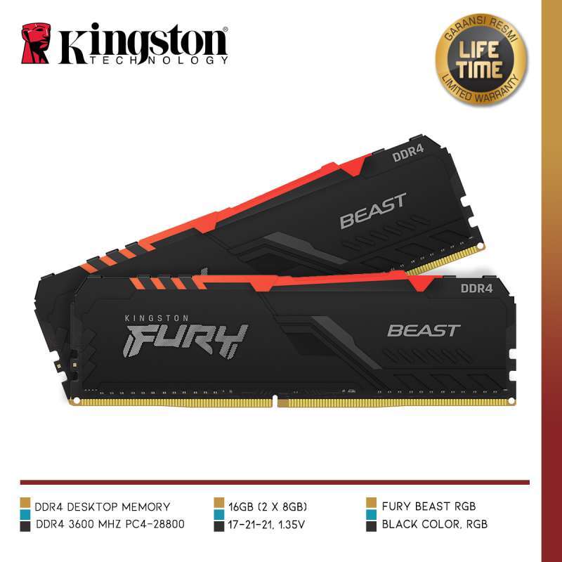 16gb Ddr4 3600 Hyperx Fury Ddr4 Rgb Fury Beast Rgb 16gb Hyperx