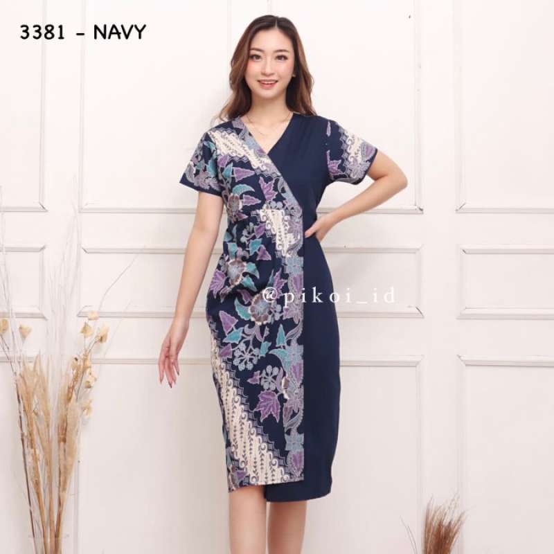 Jual Dress Batik Wanita Modern Terusan Batik Lengan Pendek Kimono Ikat Di Seller Wellmart Premier Cengkareng Timur Kota Jakarta Barat Blibli