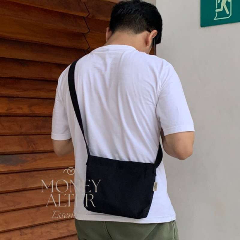 LANDSCAPE Mini Canvas Sling Bag Tas Selempang Kanvas Cokelat