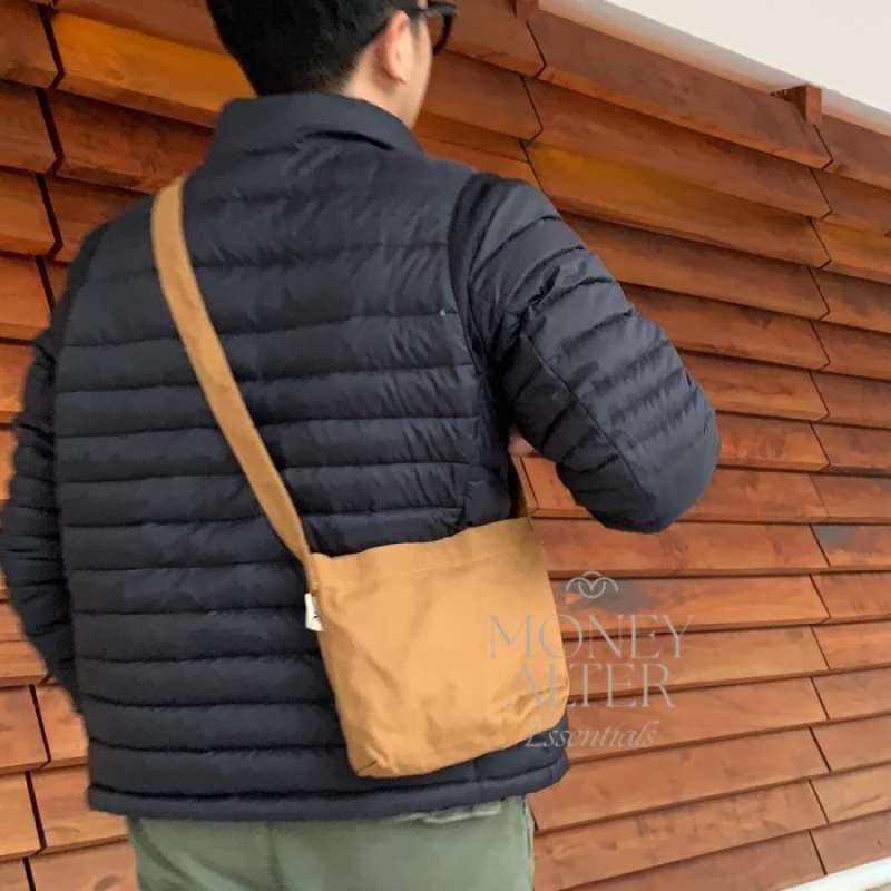 Mini canvas store sling bag