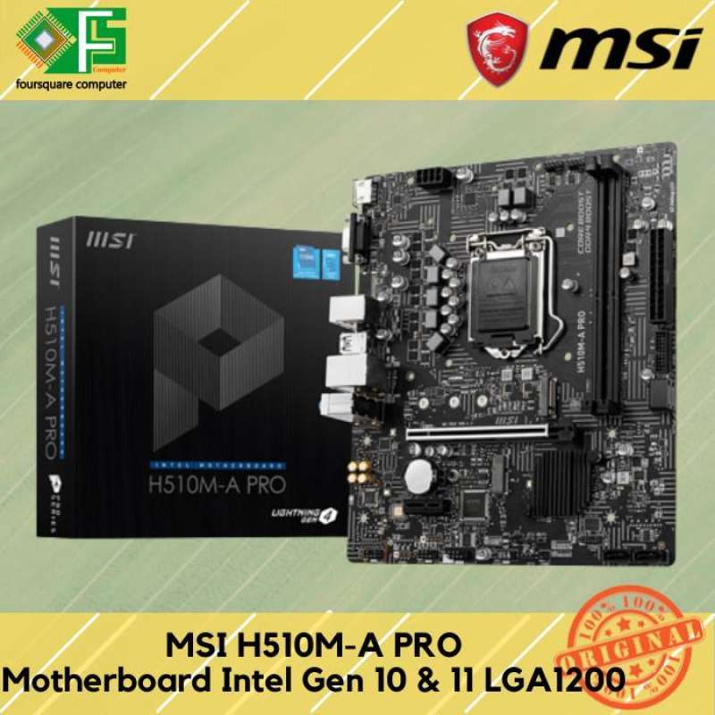 Msi Motherboard Untuk Intel Gen 10 Promo Motherboard Msi H510m A