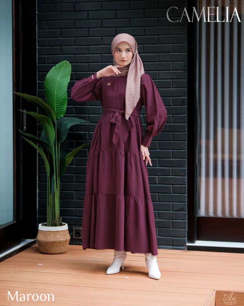 Dress maroon hijab discount