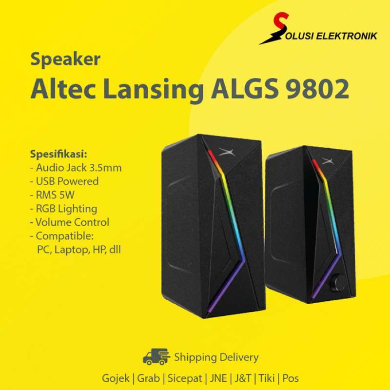 100 Produk Ori Altec Lansing Algs 9802 Gaming Speaker Komputer Pc Laptop Notebook Hp