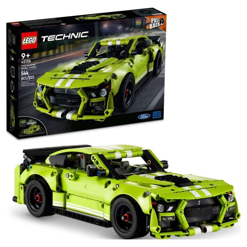 LEGO Technic 42138 Ford Mustang Shelby GT500 Set Building Kid Toy Car  Speed Motorcar Drag Race Sport Cars Toys Model Mobil Balap Mainan Balok Anak