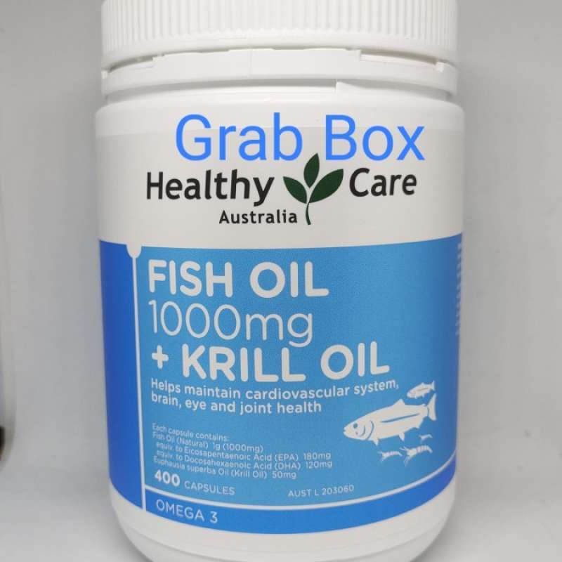 Promo HEALTHY CARE FISH OIL KRILL 1000MG 400 CAPS OMEGA 3 EPA DHA