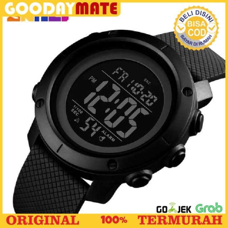 Promo JAM TANGAN PRIA DIGITAL SKMEI 1426 BLACK BLACK WATER